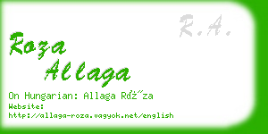 roza allaga business card